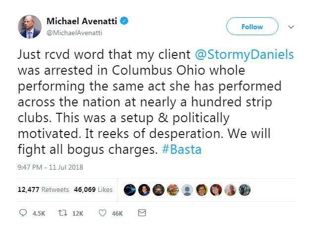 В стрип-клубі заарештували актрису, яка розповіла про любовний зв'язок із Трампом