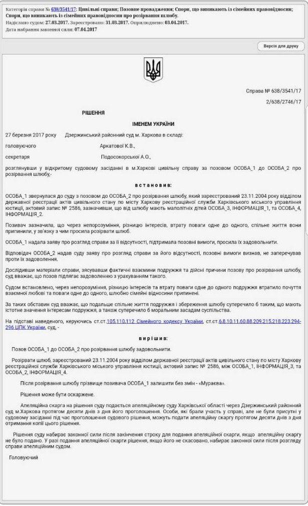 Экс-супруга Мураева давно потеряла к нему доверие и уважение, и обманывают избирателей, — блогер
