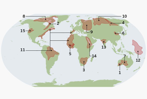 Специалисты создали карту самых мощных супервулканов планеты