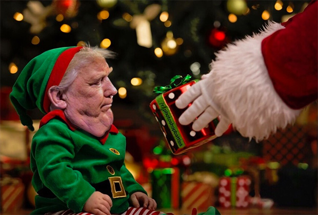 Тающее мороженое: в США посмеялись над подбородком Трампа