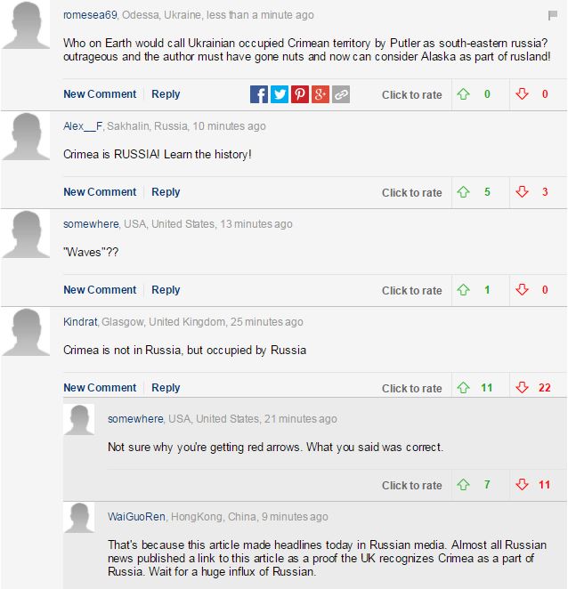 Известное британское издание Daily Mail назвало Крым российским