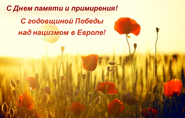 День пам'яті і примирення 8 травня: привітання в малюнках і віршах