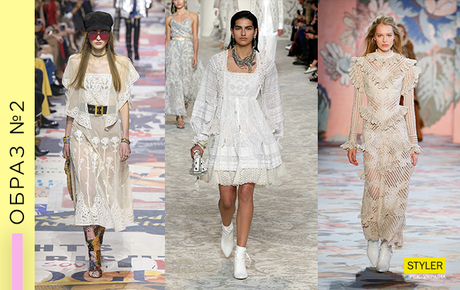 Белое кружевное платье