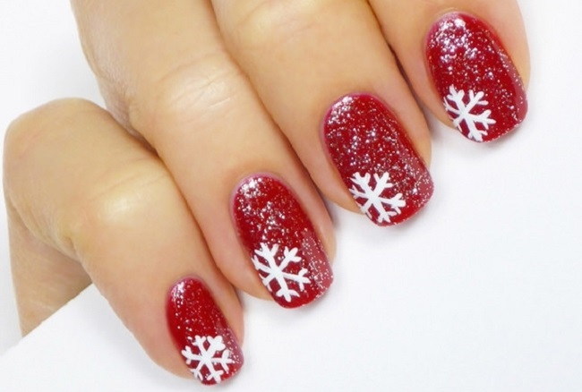 Маникюр на Новый год 2017: идеи дизайна с фото