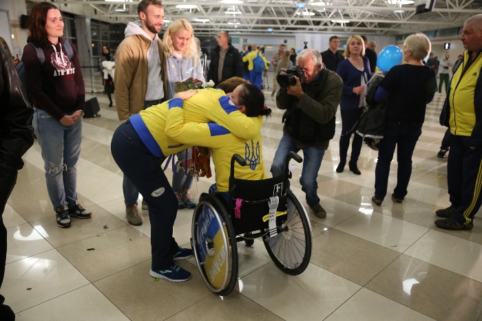 Встреча паралимпийской сборной: фоторепортаж из &quot;Борисполя&quot;