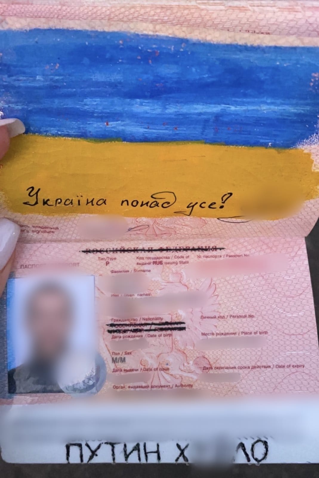 Росіянин прикрасив свій паспорт українським прапором: навіщо він це зробив (фото)