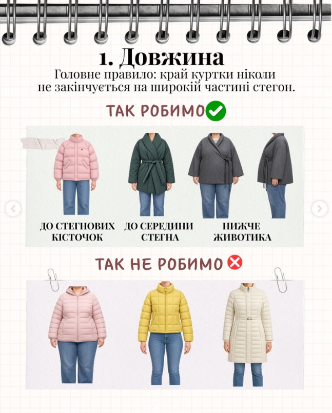 Як вибрати куртку, щоб не стати в ній "кулькою": стилістка Олена Шевченко назвала головні помилки