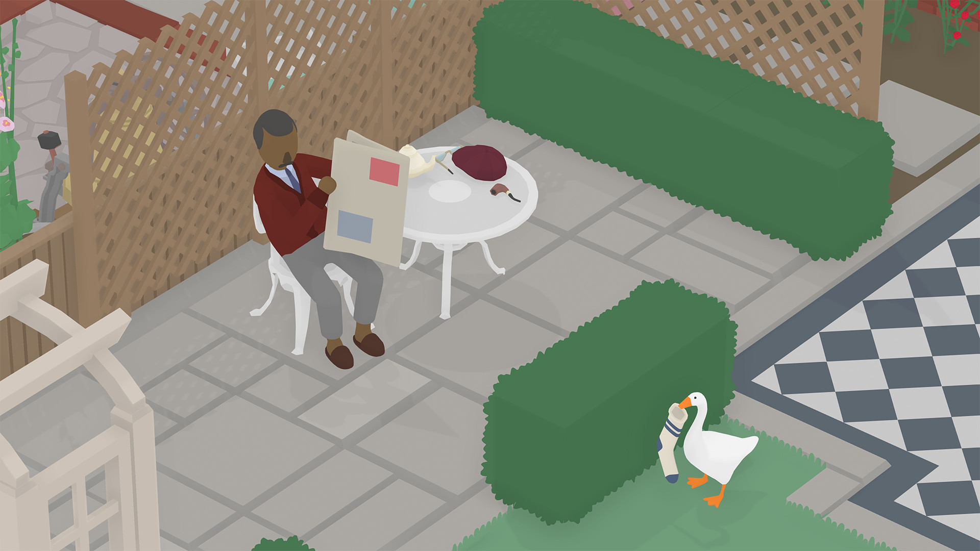 Затеи наглого гуся в Untitled Goose Game