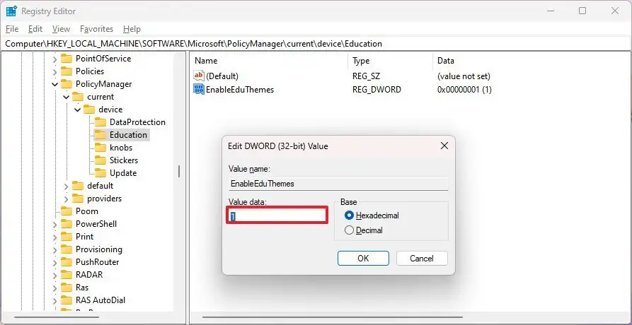 Как включить скрытые темы в Windows 11