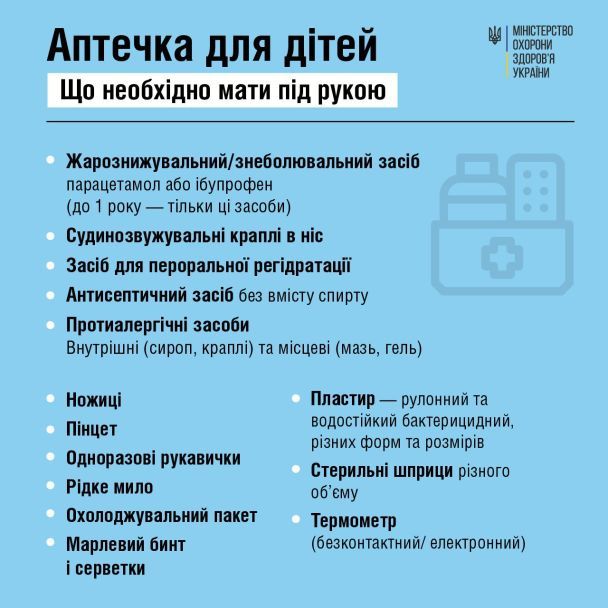Аптечка для перемещений с маленькими детьми: что в ней должно быть обязательно