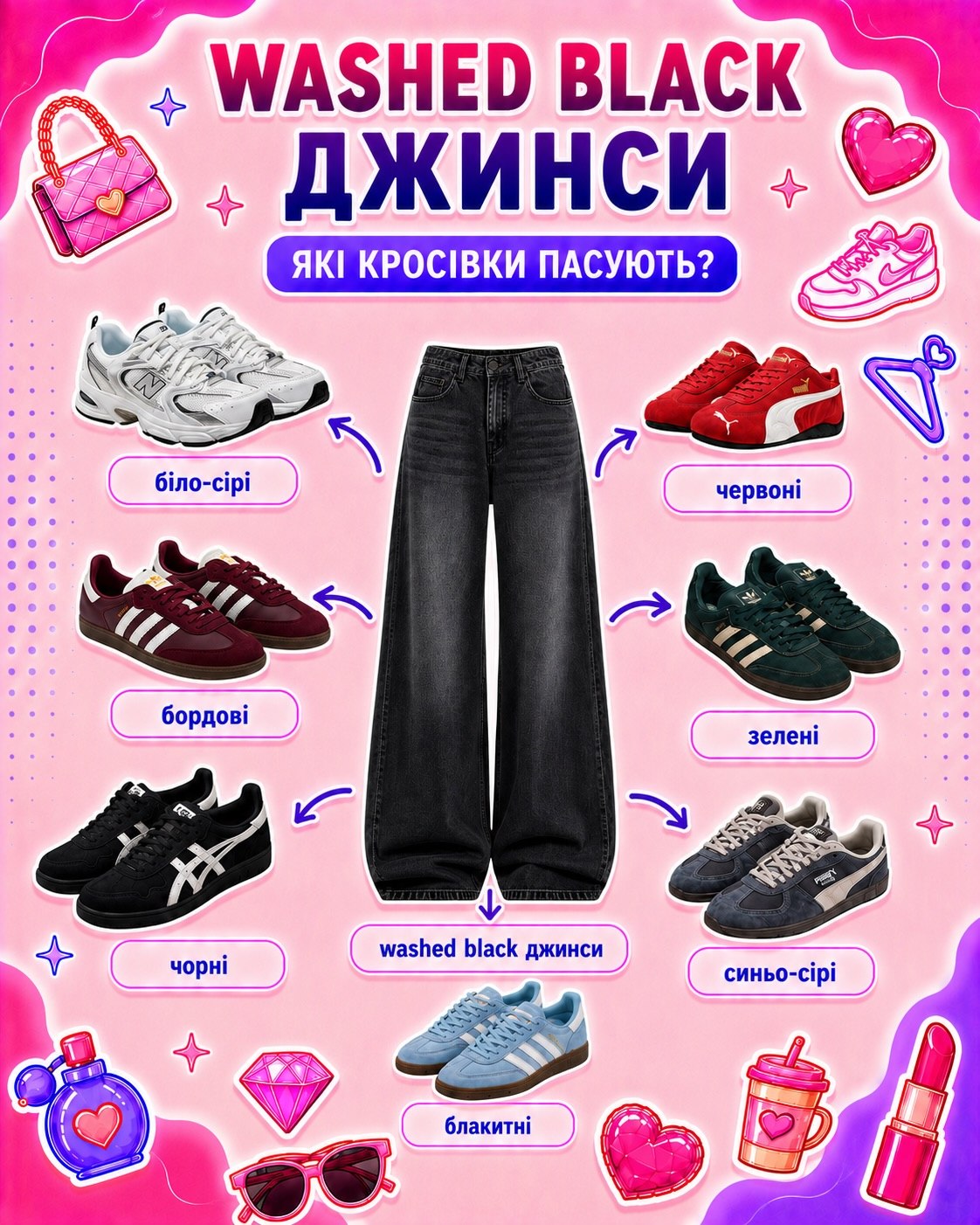 Не лише білі: стилістка показала, які кросівки носити з різними джинсами