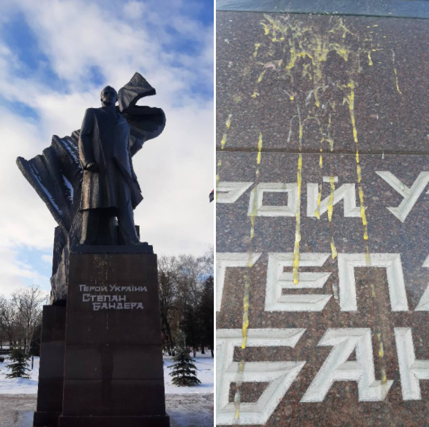 У Тернополі пам'ятник Бандері взяли під цілодобову охорону: "ніхто не зіпсує нам свята!"