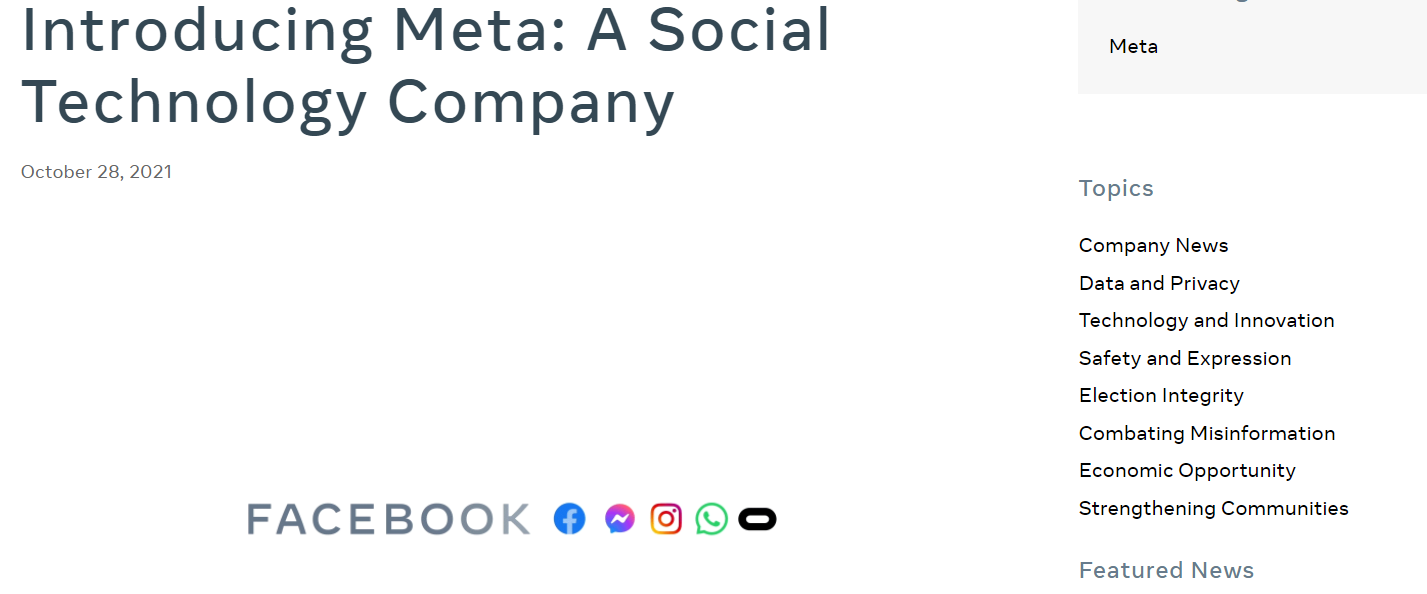 Facebook меняет название на Meta: что изменится для украинцев