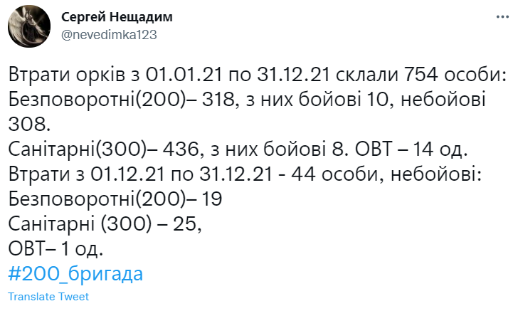 Стали известны огромные потери оккупантов на Донбассе за год