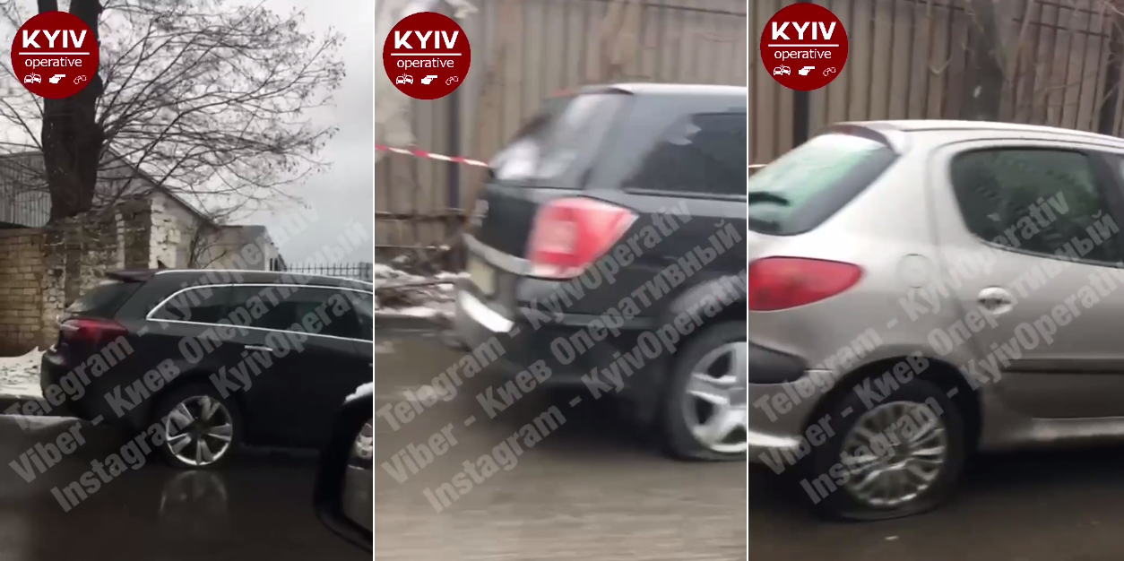 В Киеве сурово проучили любителей парковаться в неположенном месте: видео "самосуда"