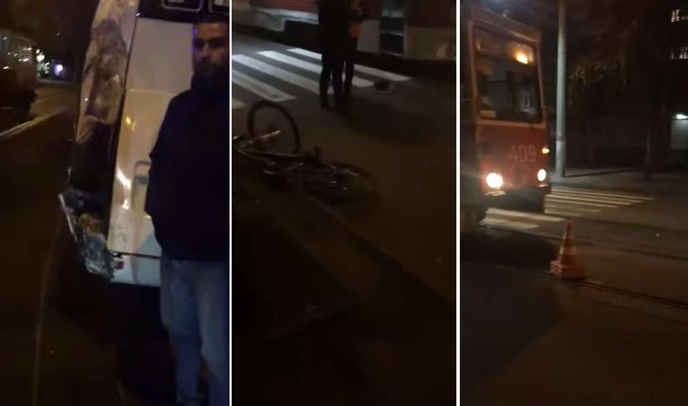 В Кривом Роге трамвай протаранил маршрутку, и та сбила мальчика на "зебре" (видео)