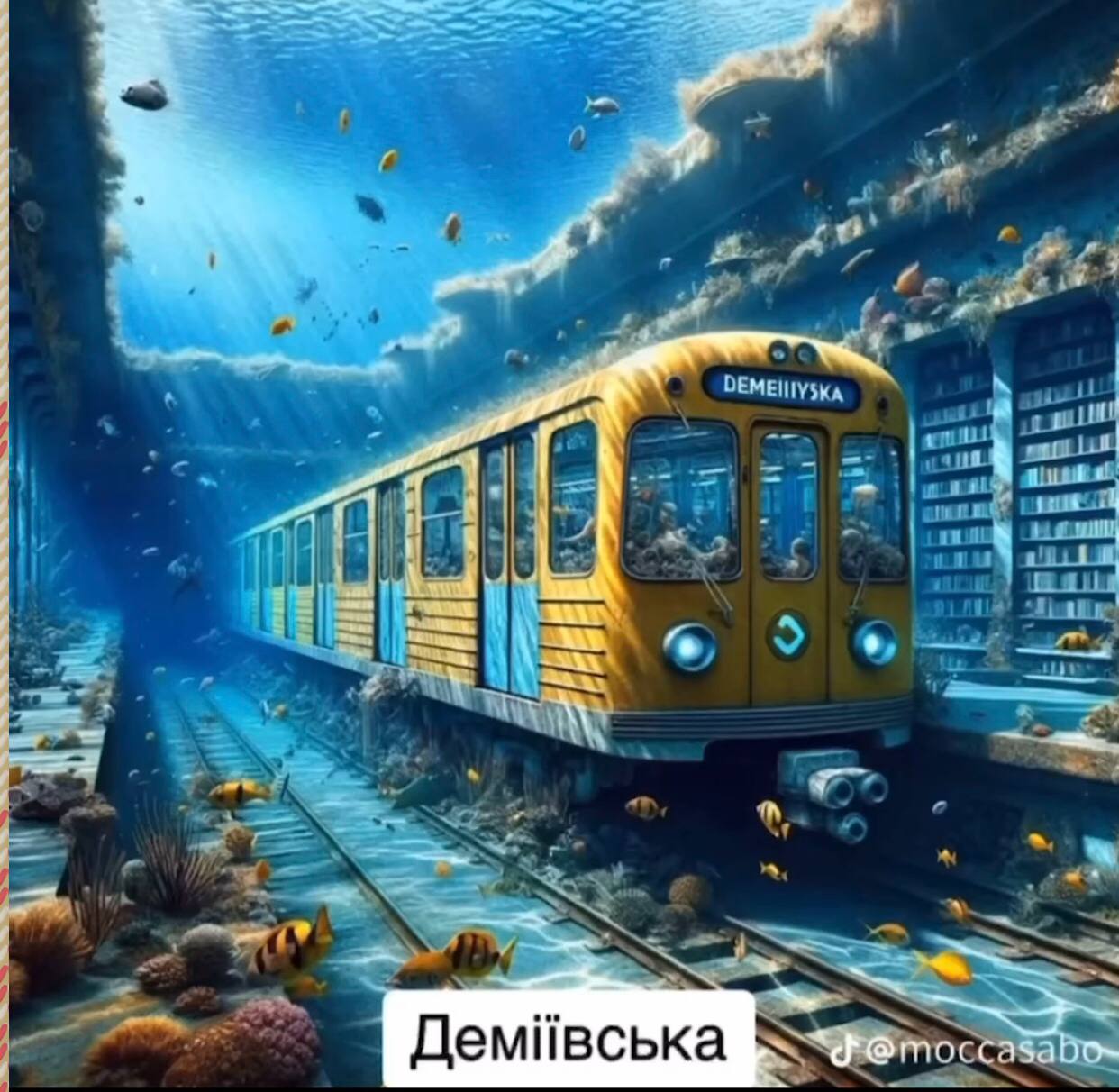 Искусственный интеллект показал, как закрытые станции метро в Киеве выглядят под водой (фото)