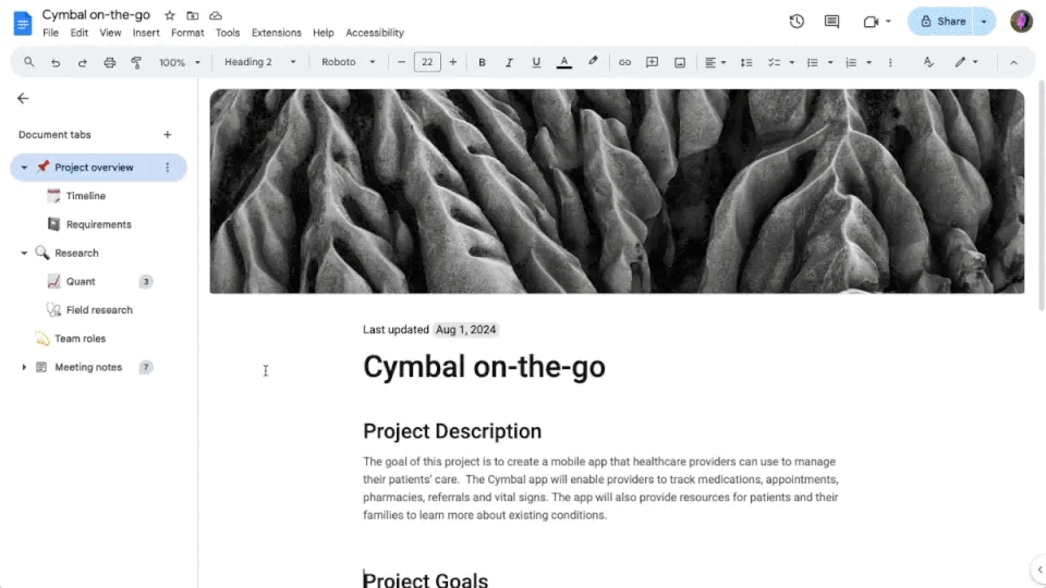 Google Docs додає функцію, яка полегшить роботу з великими текстами