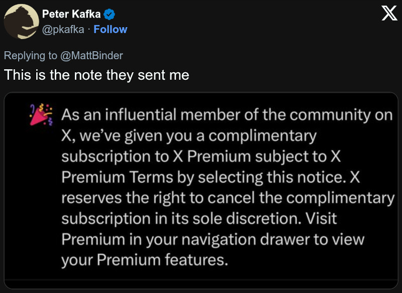 У X (Twitter) користувачі можуть придбати Premium абсолютно безкоштовно: як отримати