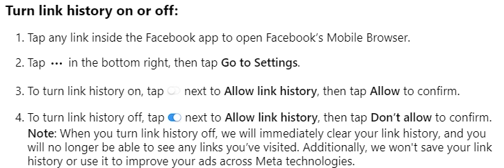 Facebook дозволить переглядати історію посилань, але не всім. Хто і як може увімкнути нову функцію