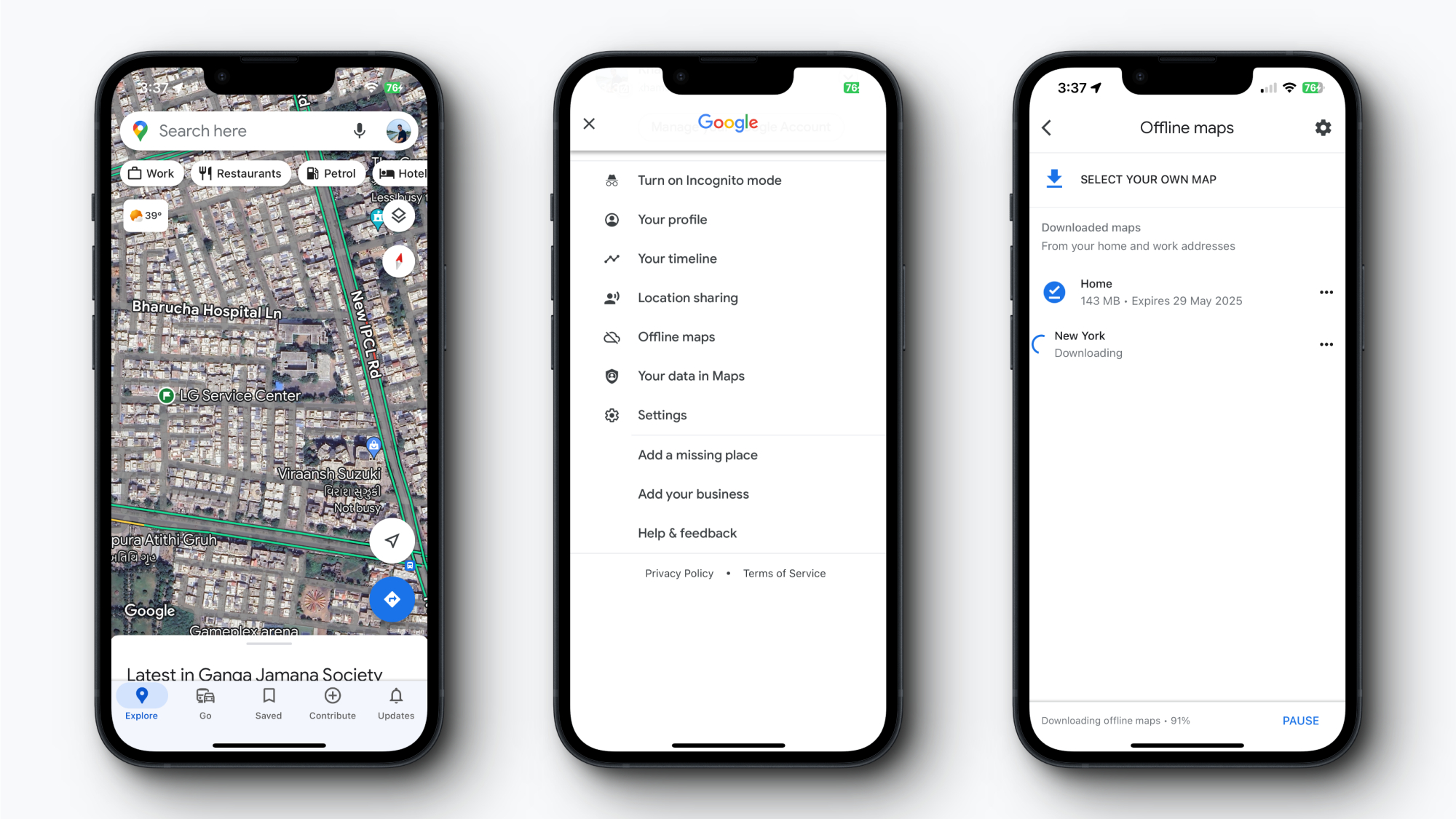 Як зберегти місця та області в Google Maps, перш ніж ви залишитеся без зв'язку