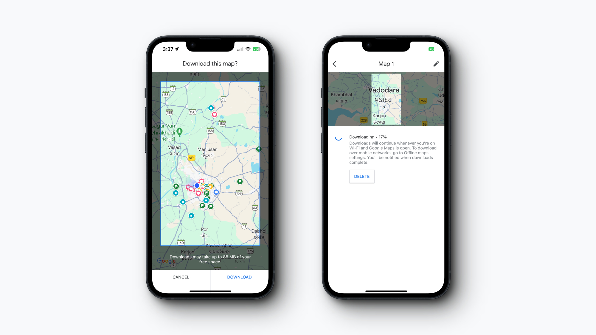 Як зберегти місця та області в Google Maps, перш ніж ви залишитеся без зв'язку
