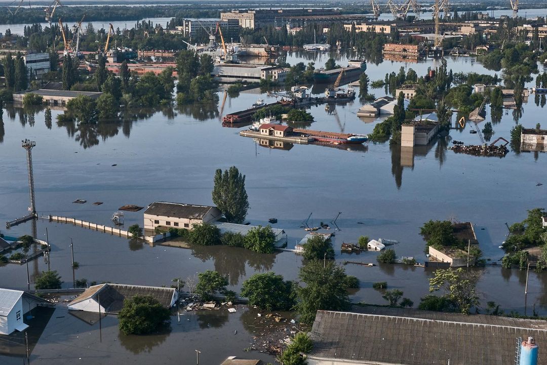 Підтоплений Херсон показали з висоти пташиного польоту (фото)