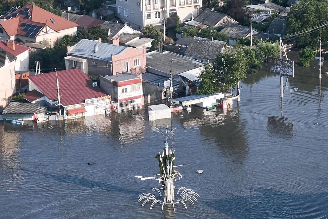 Підтоплений Херсон показали з висоти пташиного польоту (фото)