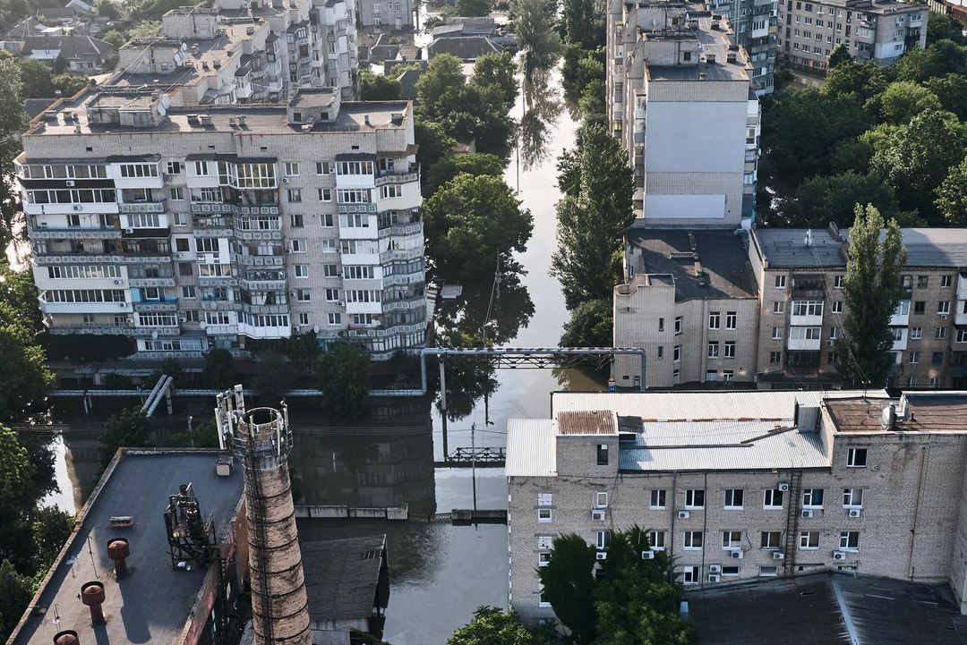 Підтоплений Херсон показали з висоти пташиного польоту (фото)