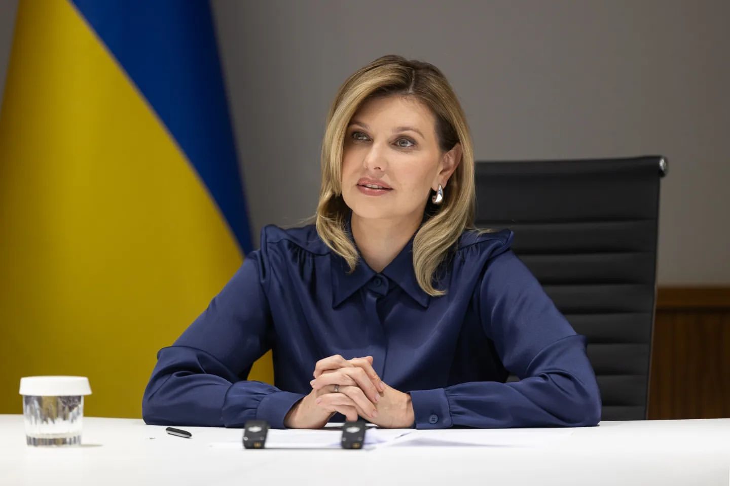 Зеленська показала вишуканий образ під час відеорозмови з першою леді Гватемали (фото)