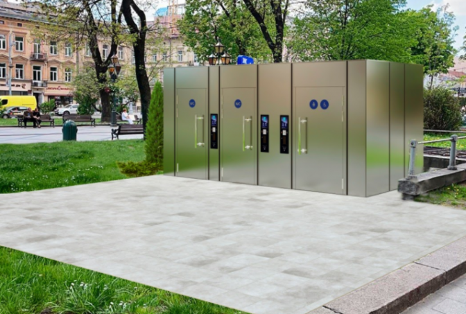 З інтернетом та відеоспостереженням. На Львівщині встановлять туалет за 2 мільйони