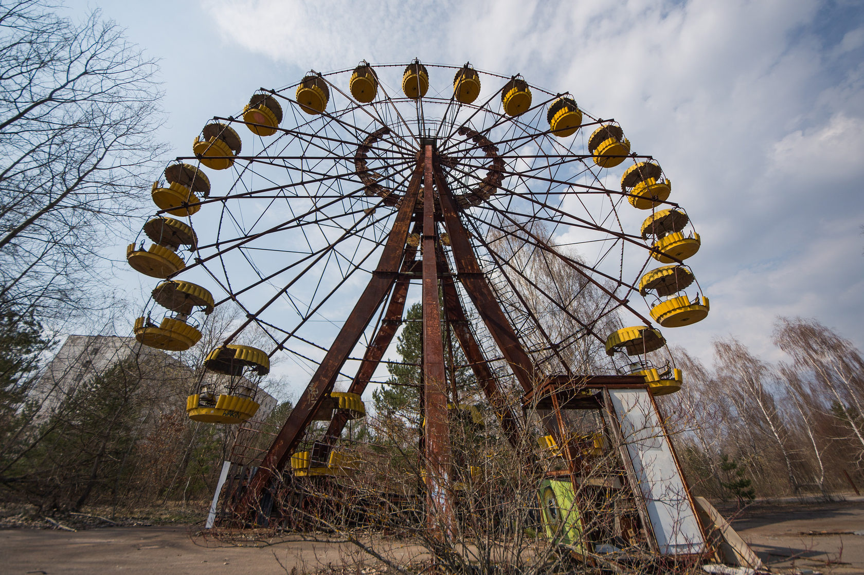 парк аттракционов в чернобыле